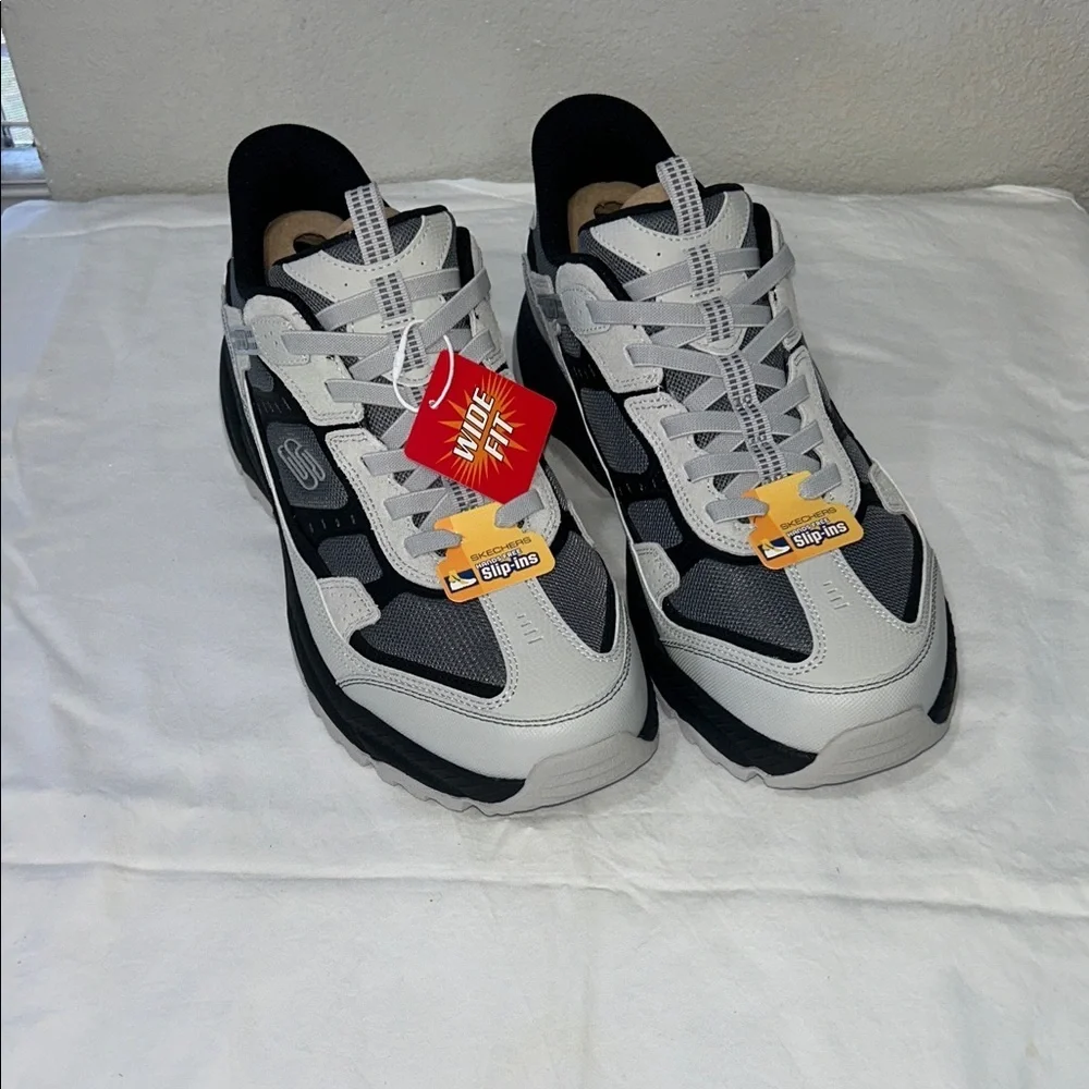 Skechers Men's Black and Gray Athletic Sneakers